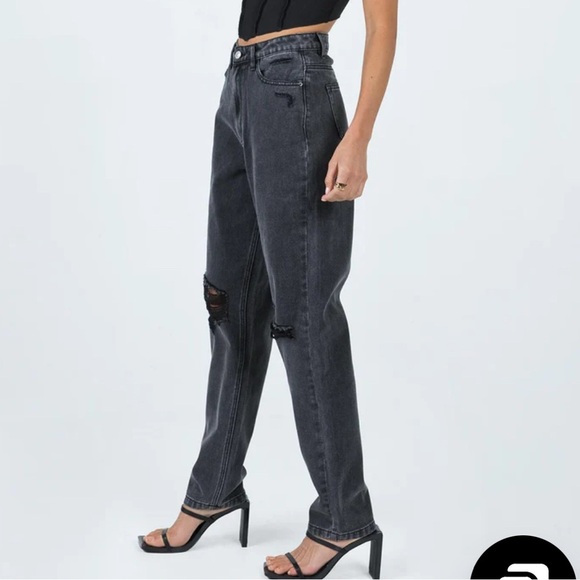 Princess Polly Denim - Princess Polly EMMETTE HIGH WAISTED MOM JEAN Size 6